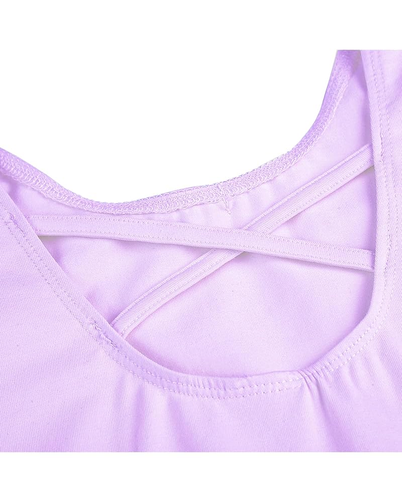 Stelle Girls Toddler Ballet Leotard Dress – Lavender Cross Back, 4-5T