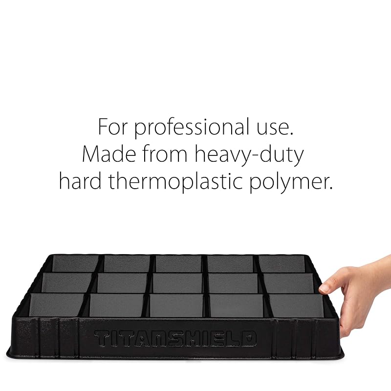 TitanShield 15-Cell Card Sorting Tray - Stackable Heavy Duty Sleeved Cards Only