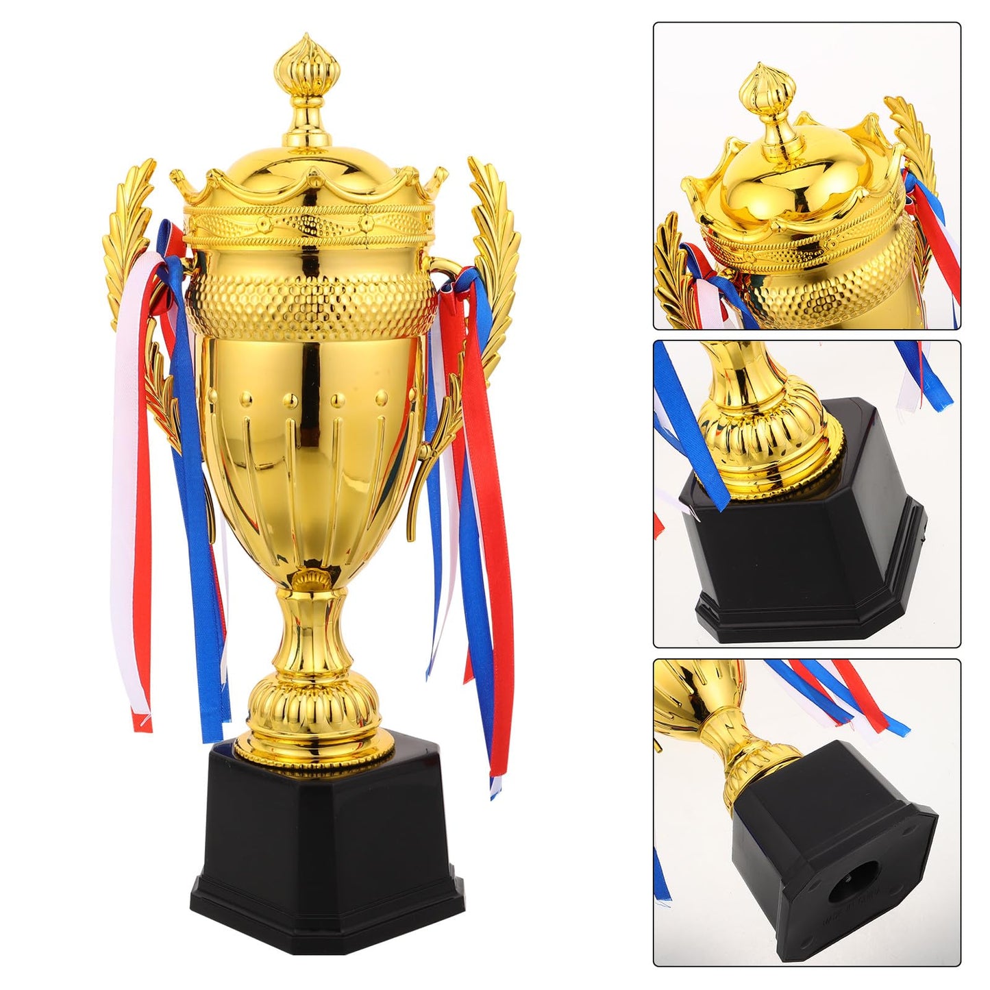 NUOBESTY Mini Metal Trophy Award Cup Gold Trophy for Kids Award for Students Classroom Rewards for Sports Competitions Prizes Birthday Party Favors 14.56 X 6.29 X 3.54 in