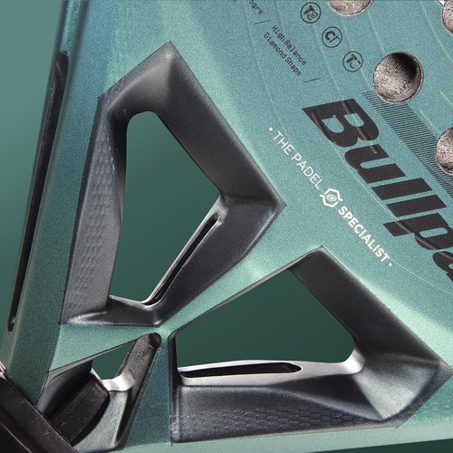 BULLPADEL Padel Racket HACK 04 2025| Professional Diamond Shape Pala Padel | TriCarbon 3D & MultiEva Core | Total Channel Aerodynamics & TriCore Stability| Dynamic Power & Enhanced Control Smart Holes