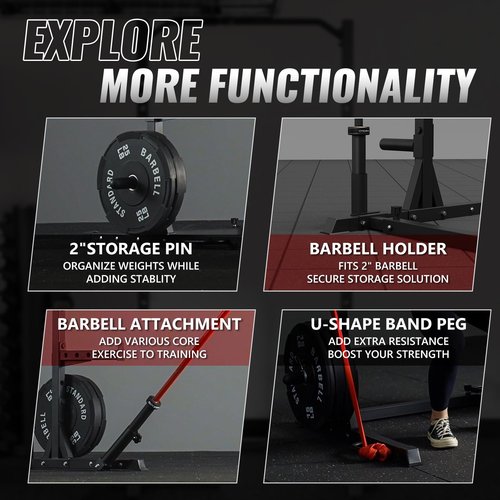 Mikolo Squat Rack, Adjustable Squat Rack Fits 6/7FT Bar, Squat and Bench Rack with Pull Up Bar for Strength Training, Squat Rack for Home Gym,1000LB Capacity, Black