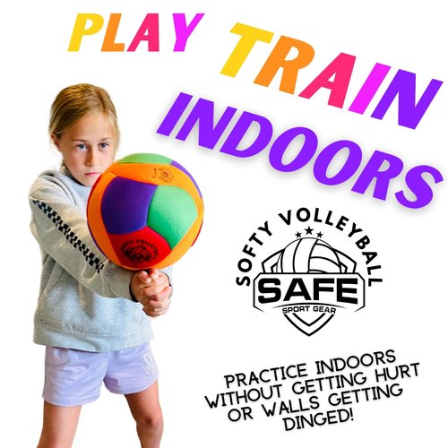 Softy Volleyball - Super Soft Designed for Pain-Free Play - Awesome Kids Indoor Ball with a Realistic Feel and Bounce - Perfect Ball for House (Softy Volleyball)