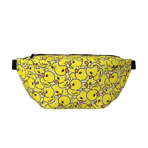 Cute Duck Print Fanny Pack for Women Fashion Belt Bag With Adjustable Strap Crossbody Waist Bags for Running,Hiking