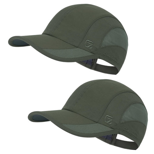 GADIEMKENSD Outdoor Running Hat Men's Dri Fit Cooling Sports Hats Quick Dry Golf Hats UPF50+ Baseball Cap Breathable Airy Mesh Dad Caps for Workout Camping Tennis Hiking Army Green M