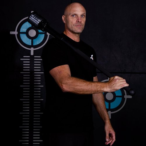 Dangerously Fit Maverick Mace Pro - Adjustable Steel Mace - Rubber Coated Mace Bell - Training Exercise Equipment for Full Body Workout, Core Trainer & Grip Strength, Home & Gym Fitness
