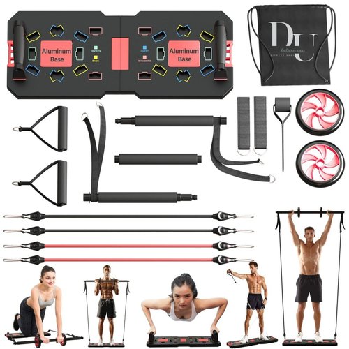 Perfect Push Up Handles, Portable Gym Equipment - Fit Home Gym, Push Up Board, Black