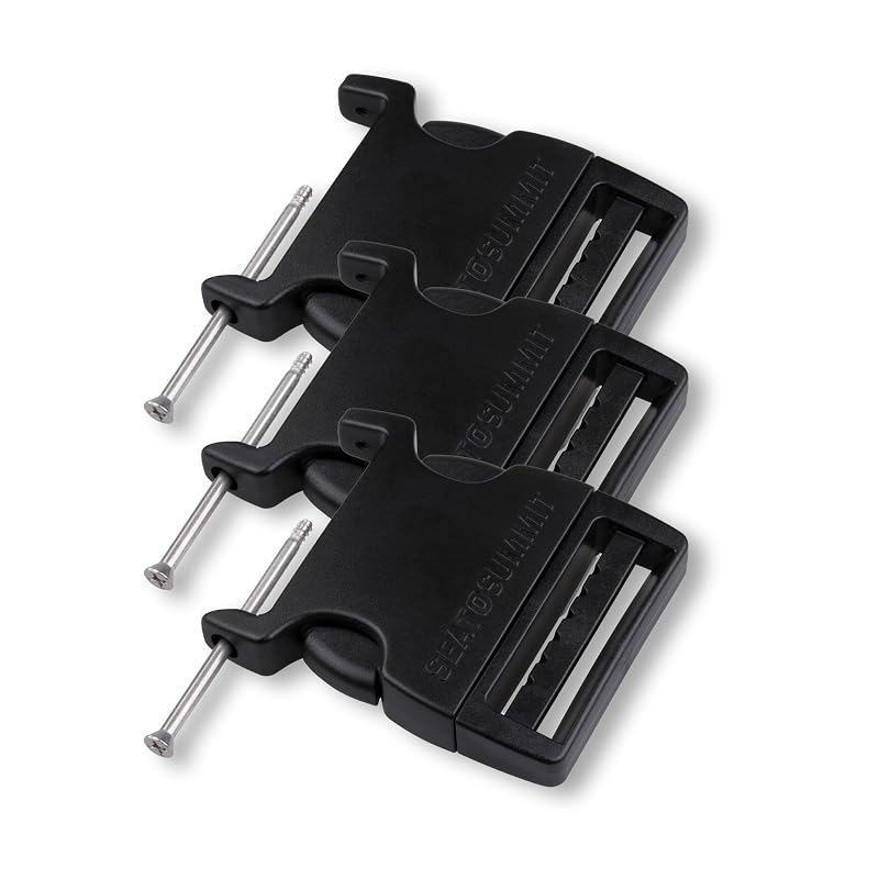 Sea to Summit Field Repair Buckle Side Release 1 Pin 50mm (2in) 3-Pack Variation of THIS listing