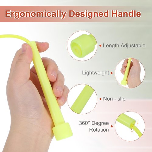 PATIKIL Jump Rope PVC, 50 Pcs Adjustable Speed Skipping Rope Tangle-Free Exercise Equipment for Workout Women Men Outdoor Training Home Fitness, 5 Color