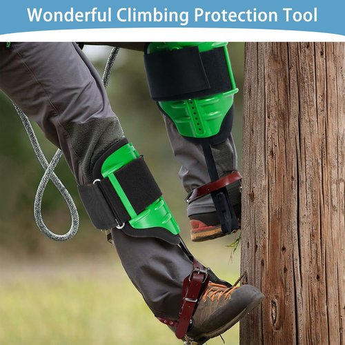 Ksdolip 1 Pair Arborist Climbing Spikes,Adustable Height Tree Spikes for Climbing,Heavy Duty Steel Tree Climbing Gear Kit with Secure Straps for Tree Climbing, Fruit Picking, and Hunting