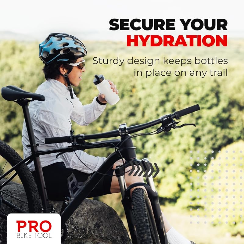 Pro Bike Tool Aluminum Bottle Cage - Matte Black/Aluminum, Universal Fit