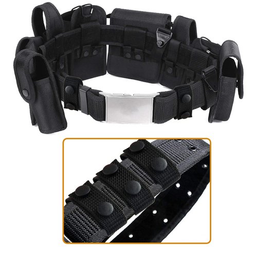 SANNIX 10pcs Duty Belt Keeper Nylon Tactical Keeper With Double Snaps for Security Police Fixing