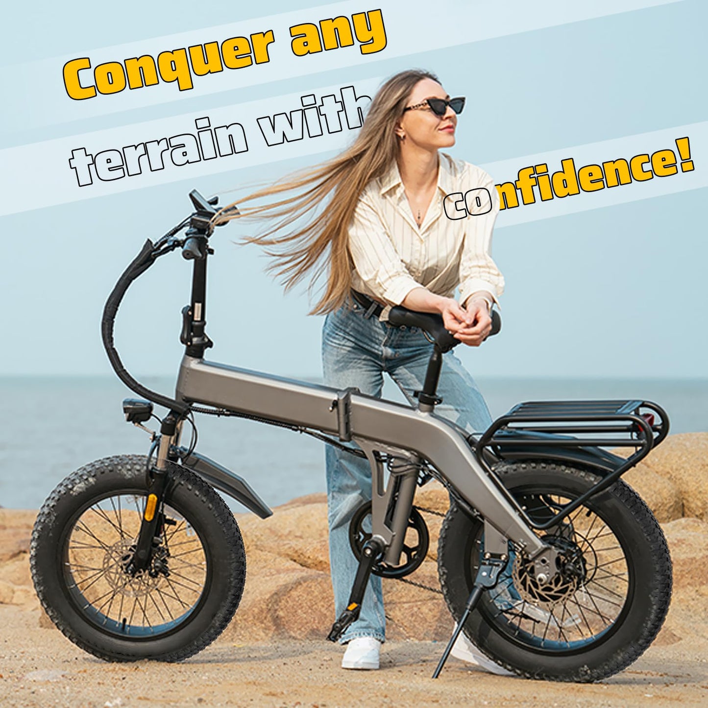 1 Unit-20x3.0 E-Bike Fat Tire-76-406 Robust,High-Performance 20inch Fat BikeTyre for MTB and Ebikes,Durable All-Terrain Directional Knobby Tread,Superior for Street & Trail Adventures