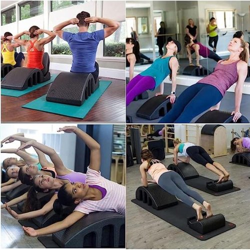 Pilates Spine Corrector Wedge, Detachable EPP Arc Foam Massage Table, Back Pain Relief, Balance Core Strengthening and Stretching