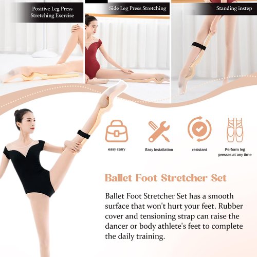 Xanadued Ballet Foot Stretcher Set, Original Dance Foot Stretcher Ballet Training Equipment for Easy Carry for Easy Carry for Dancers, Yoga People