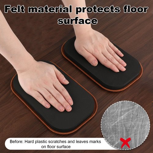 BOXOB 2pcs Workout Sliders, Exercise Core Sliders for Hardwood Floors Sliding Discs for Strength Training Pilates Home Gym Use Protect Floor Surface