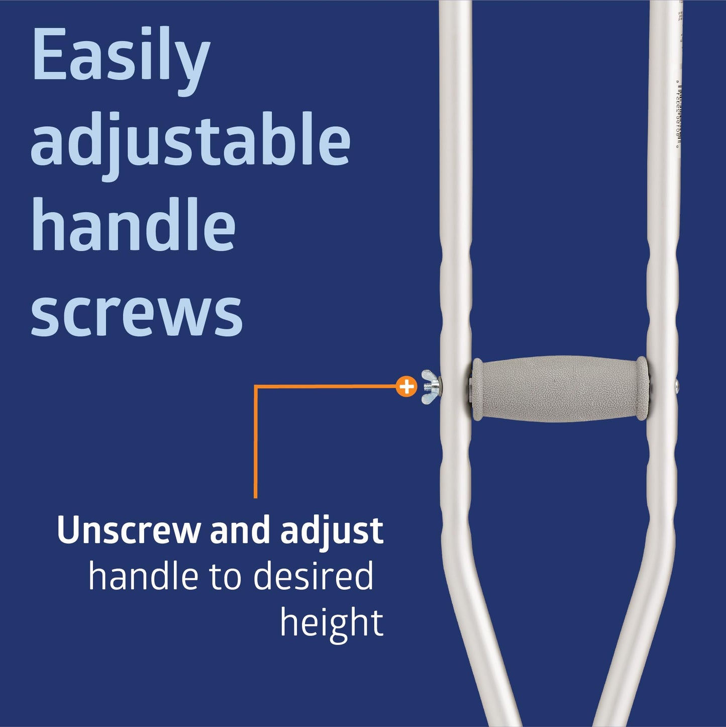 Medline Youth Aluminum Guardian Crutches for Kids, Adults & Seniors 4’6”–5’2”Tall, Walking Aid for Reliable Balance, Comfortably Holds Up to 300 lbs.