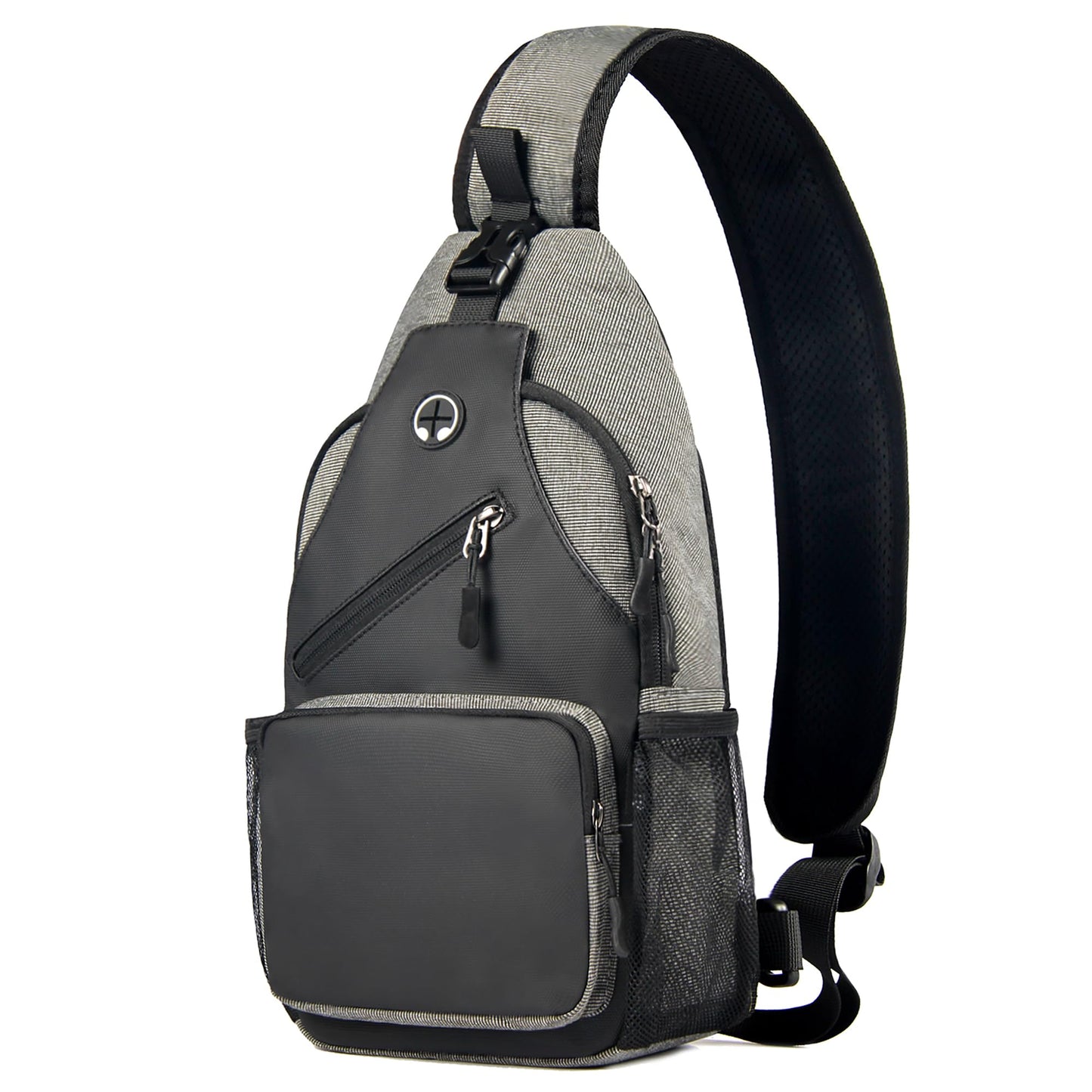 Javolto Sling Bag Cross Body Backpack Chest Bag Travel Hiking Daypack (Black Grey)
