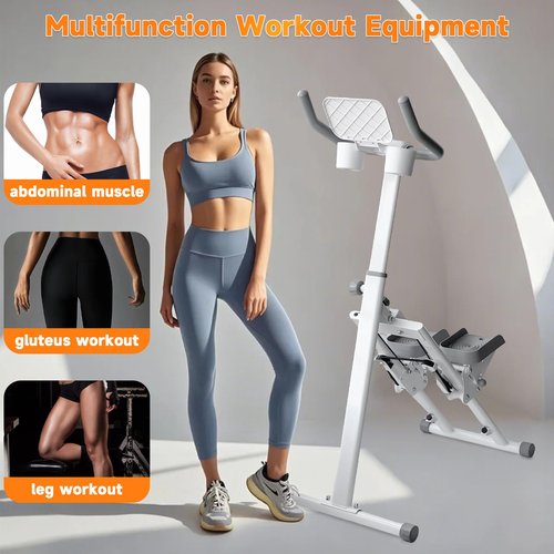 TOGIEEII Stair Stepper Folding Vertical Cardio Exercise Climber Stair-Master for Exercise at Home Full Body Workout Machine with Handlebar 242LBS Load with Adjustable Step Range Handlebar & Pedals