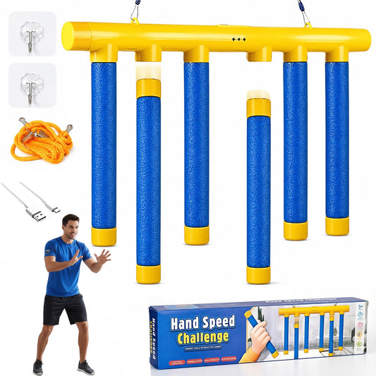 Aornmrs Reflex Drop Sticks Game, Reaction Training Tool with 3 Speed Levels, Falling Catching Sticks for Hand-Eye Coordination, Focus & Reaction Time Training for Adults