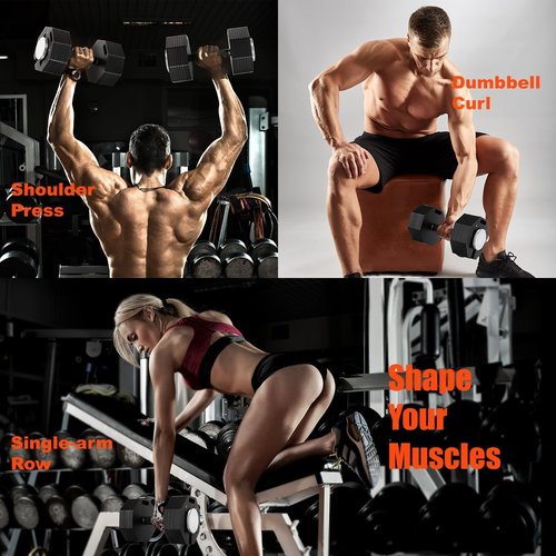 Adjustable Dumbbell Sets 80LBS Pairs Durable Steel Build, Free Weights Dumbbells Set with Anti-slip Handle, 5 LBS Increment, For Full Body Home Gym Workout 80LBSx2