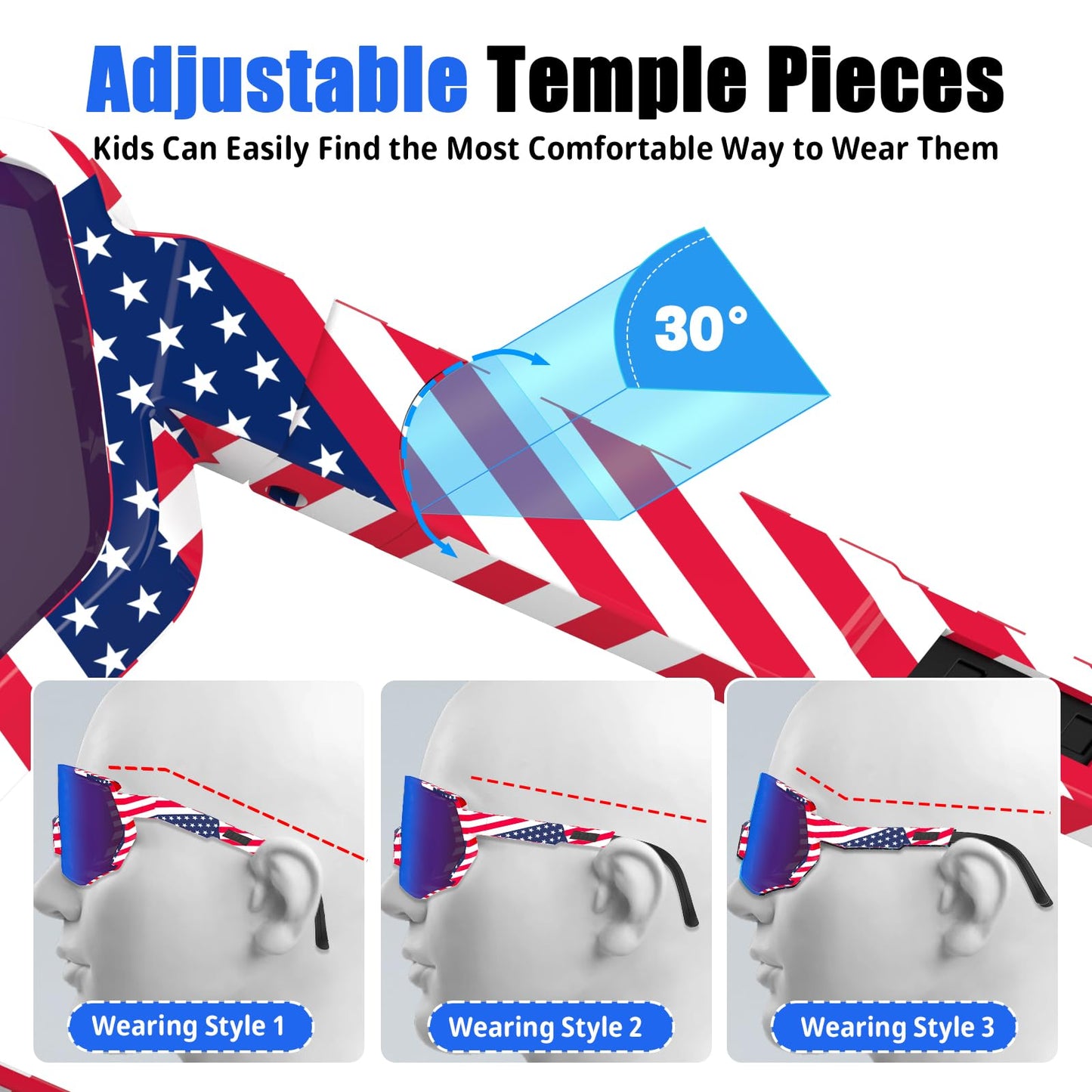 X-TIGER Polarized Youth Baseball Sunglasses UV400 Kids Sunglasses Boys Girls 8-12 Youth for Softball Cycling Sports Glasses