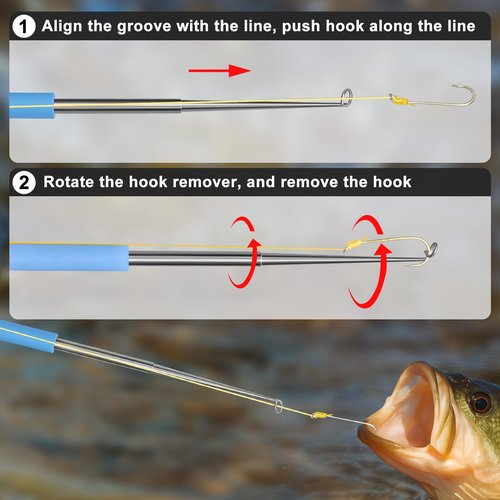 SNAIL TRAIL 4 Pcs Fish Hook Remover Tools – Suitable for Most Types of Fishing, Gifts for Beginners & Pro Fisherman