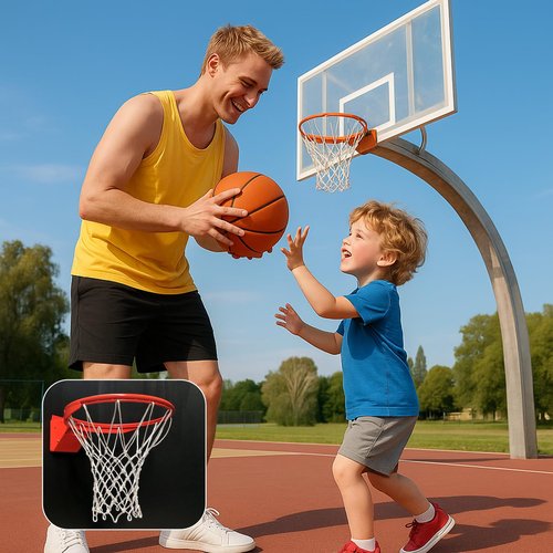Mini Basketball Nets Replacement for 8"-10.25" Basketball Rims 8 Pcs White Nylon Small Basketballs Hoop Net with 8 Loops Basketballs Rims Thicker Ropes Weaved All Weather