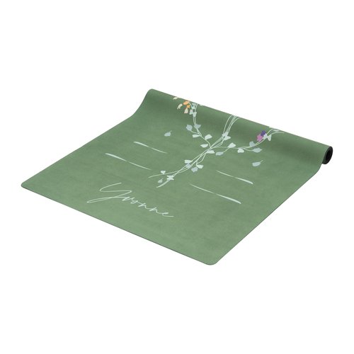 Yvonne Hummingbird Sanctuary Travel Yoga Mat - Ultra Thin 1/16??(1.5mm), Lightweight, Foldable & Non-Slip for Travel & Home, Free Carrying Strap