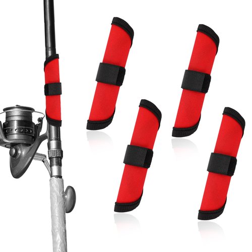 BOXOB 4pcs Fishing Lure Covers, 5.91 Inch Fishing Hook Covers Fish Pole Sleeve Fish Bait Gloves Protectors Wraps Essential Gear for Fishermen Gift