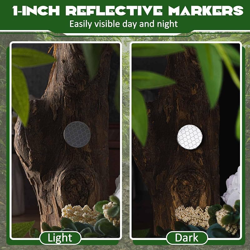 1 Inch Reflective Trail Tacks for Hunting Camping - 50 Pack, Silver