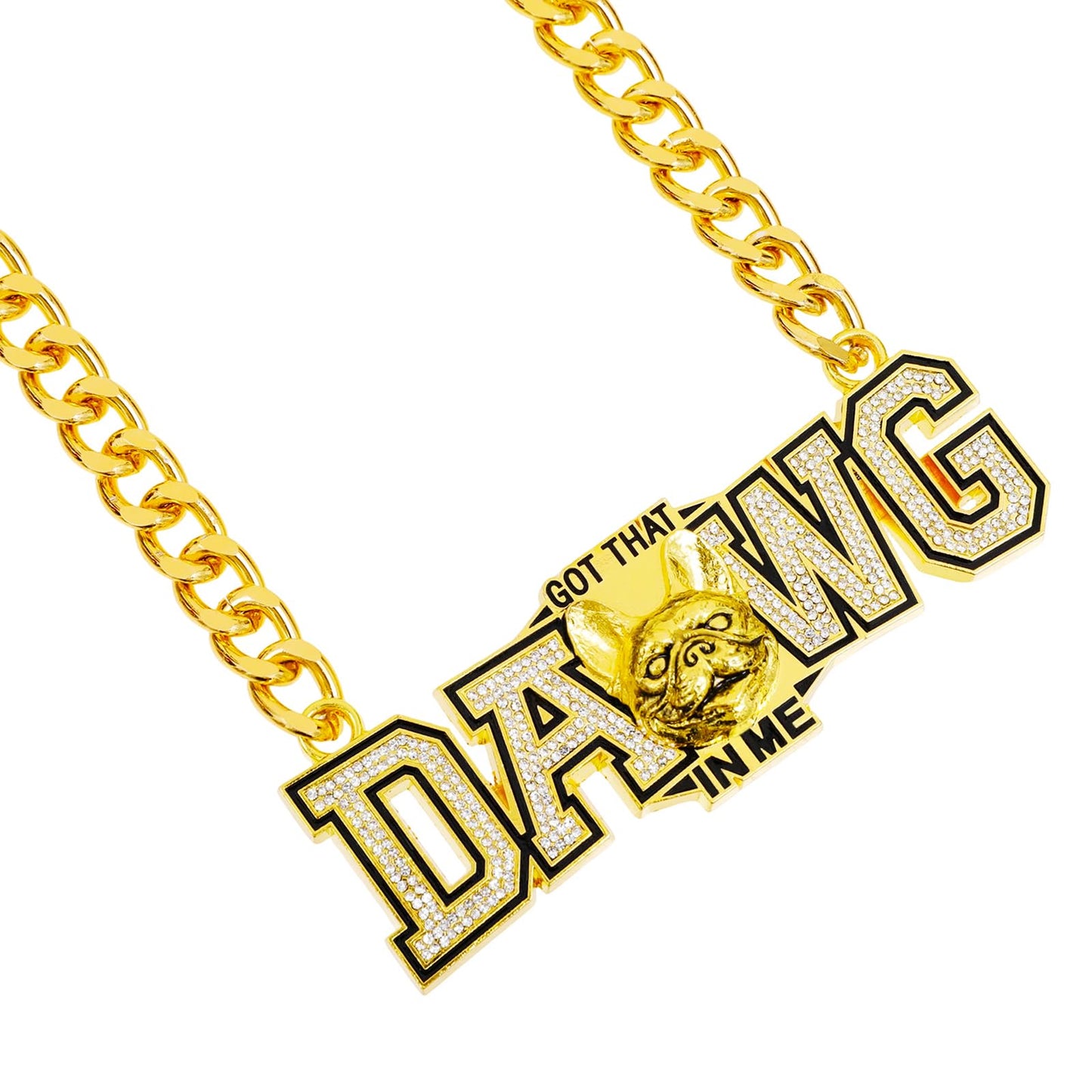 daijbling 'Got That Dawg In Me' Turnover Chain Necklace Award for Football MVP Necklace Sports Competitions Prize Gifts