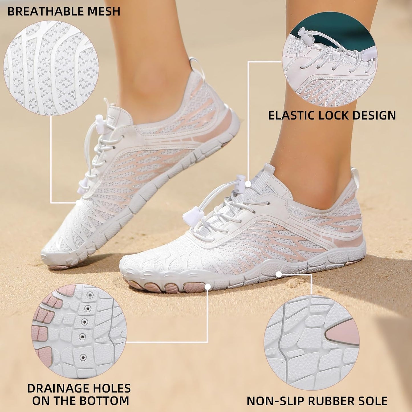 2025 New Barefoot Shoes for Women Mens,Hike Barefoot Shoes Womens Footwear,Comfortable & Non-Slip Barefoot Vitality Shoe Women's Athletic Footwear,Wide Toe Box Water Shoe for Women Men
