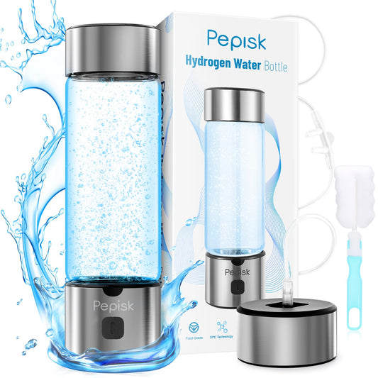 2025 New Hydrogen Water Generator Bottles, Hydrogenated Water Bottle with SPE PEM Technology Up to 2200PPB, 460ml Hydrogen Water Bottle Generator for Home, Office, and Travel- Certified H2 Generator