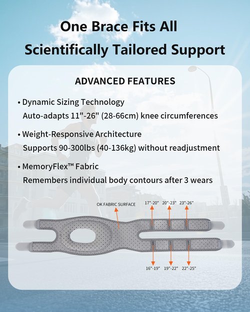 Professional Knee Brace with Side Stabilizers & Patella Gel Pads ??Adjustable Pain Relief for Runner?™s Knee, Jumper?™s Knee (Patellar Tendonitis), Chondromalacia & Arthritis ??Soft Neoprene Support Band for Men & Women (Large)