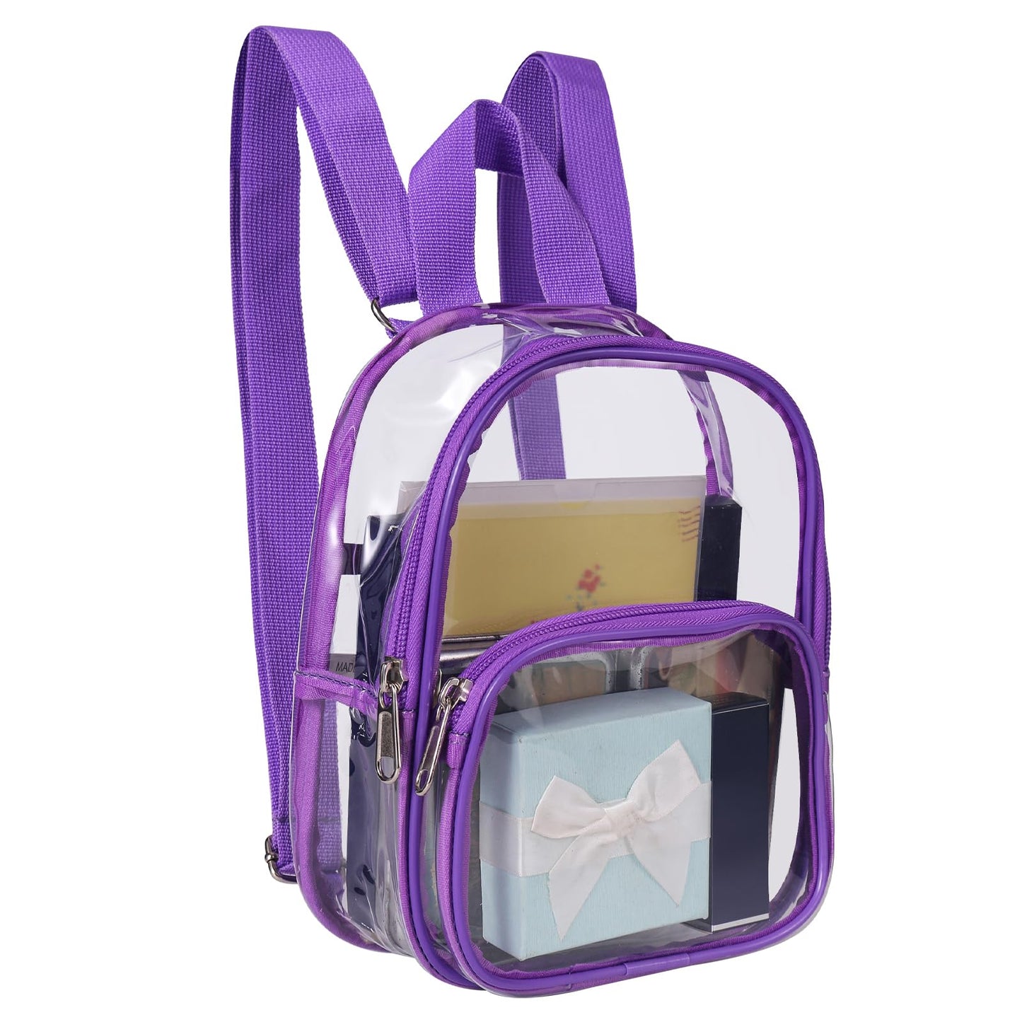 USPECLARE Clear Mini Backpack Stadium Approved for Little Boys & Girls, Transparent Backpack for Concert, Festival, Sport Events