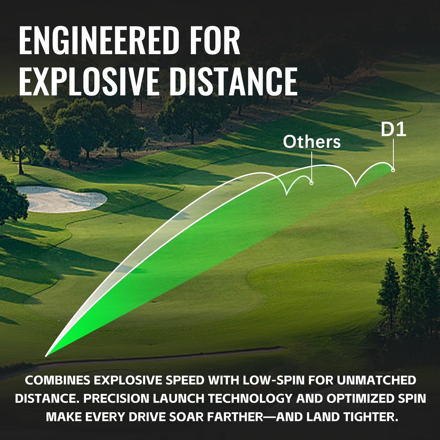 Honma D1 Distance Golf Balls, White, 1 Dozen