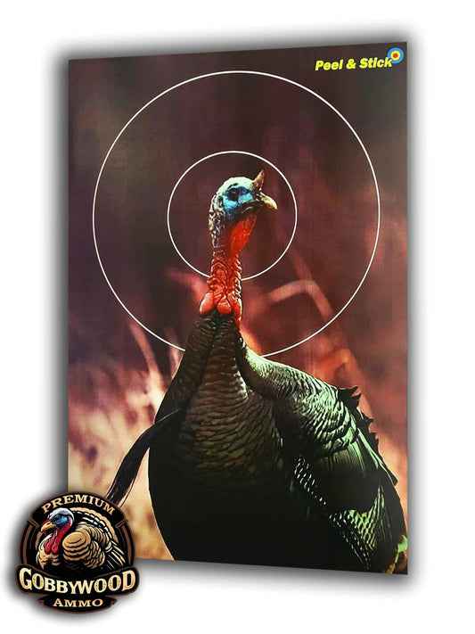GobbyWood Ammo Peel & Stick Reactive Turkey Target 12" x 18" (5 Pack)