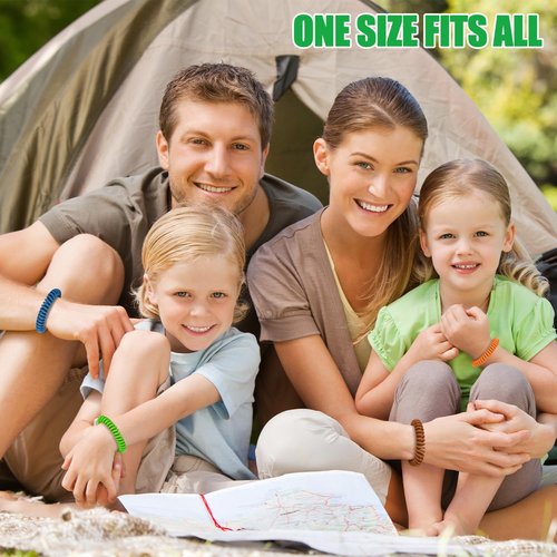 Mosquito Repellent Bracelets 45 Pack, Individually Wrapped Mosquito Repellent Bands with 60 Pcs Mosquito Stickers Patches, DEET Free Insect Bug Repellent Wristbands for Adults and Kids