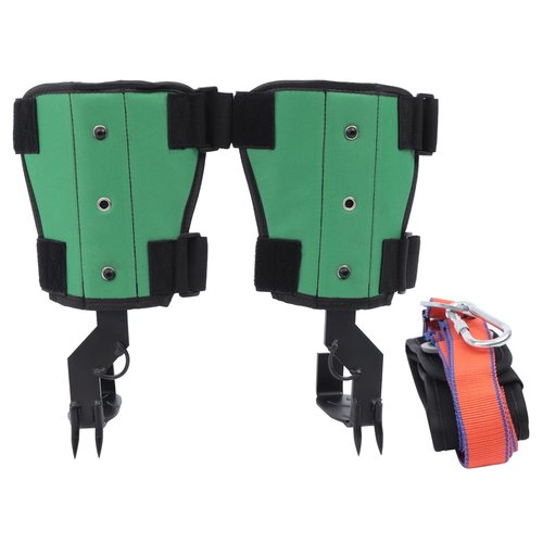 LULUGOGOTOP Tree Climbing Kit with Safety Harness, Steel Pole Climbing Spikes, 330 lb Capacity