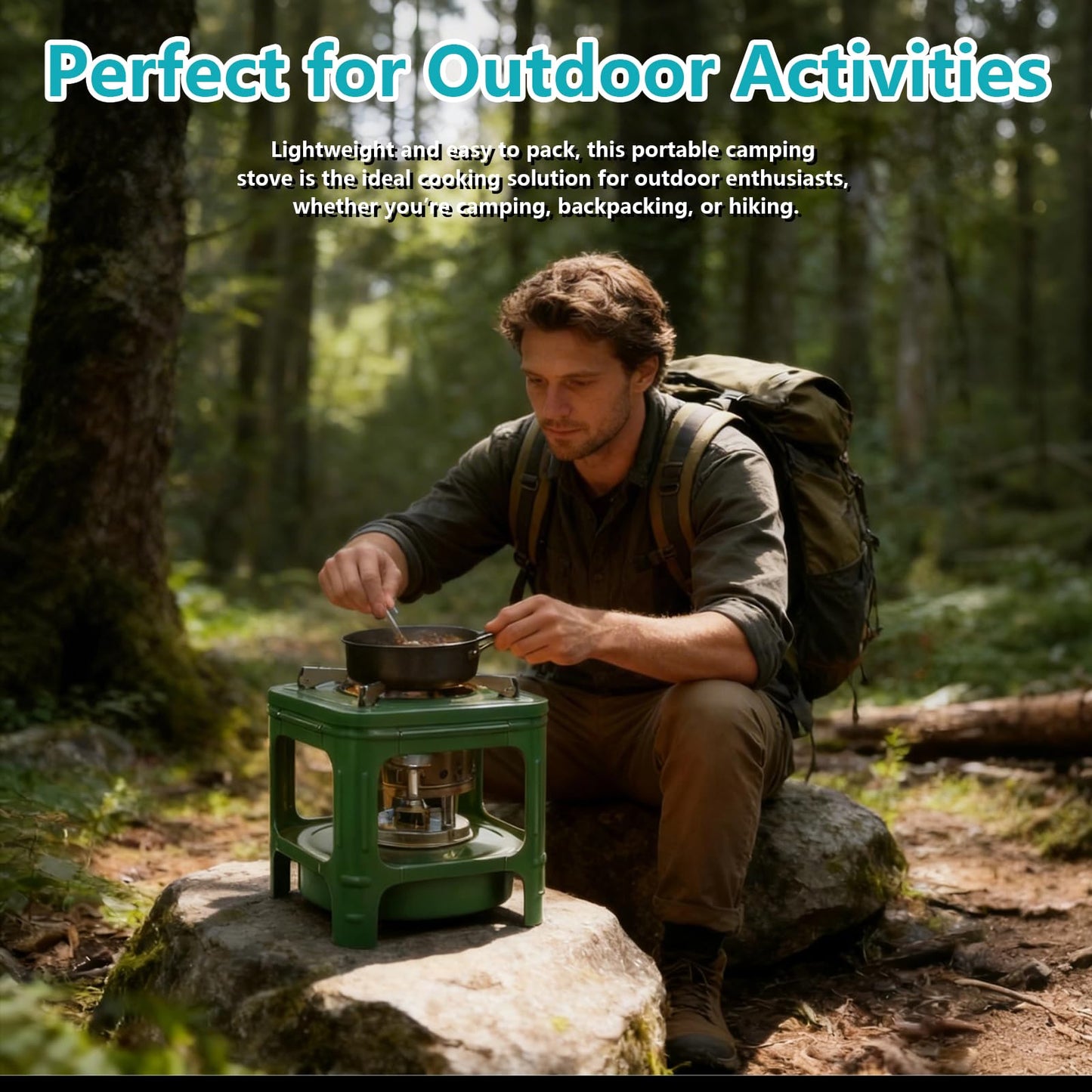 Kerosene Stove, Camping Picnic Stove, Portable Camping Diesel Alcohol Stove for Outdoor Cooking Emergency Heating Hiking Picnic Survival Gear