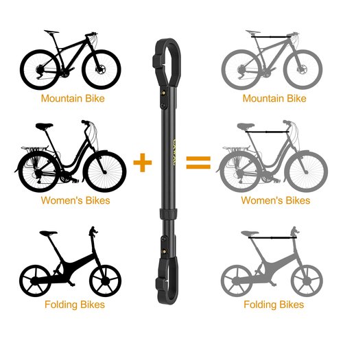 Bike Crossbar Adapter for Bike Rack (32kg/70lbs) - Top Tube Cross-Bar Adjustable - Bicycle Bike Adapter Bar for Low-Step Step-Through Bikes, BMXs, Ladies and Kids Bikes (1 PC)