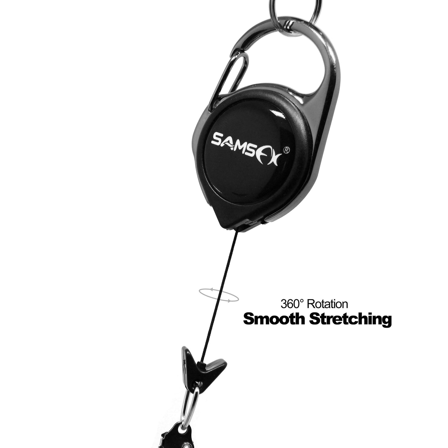 SAMSFX Fishing Quick Knot Tying Tool New 4 in 1 Fly Line Clippers with Zinger Retractor Combo (Silver)