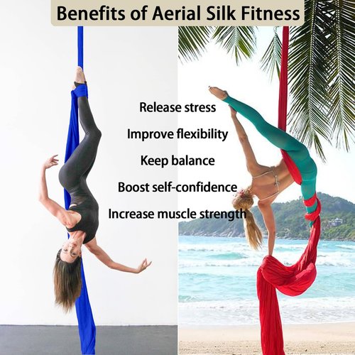 PRIORMAN Aerial Silk (15/25 Yards), Premium Aerial Yoga Silks Fabric Perfect for Indoor/Outdoor Aerial Performances and Training (Only Fabric)(Dark Green, 15 Yards)