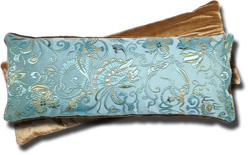 Candi Andi Handmade Luxe Serenity Eye Pillow - All-Natural Flaxseed - Unscented – Weighted Eye Mask for Yoga, Meditation, Hot & Cold Therapy - Blue Lagoon - TEP-BL