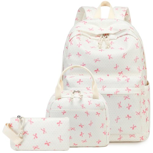 LEDAOU Backpack for Girls School Bag Kids Bookbag Teen Backpack Set Daypack with Lunch Bag and Pencil Case