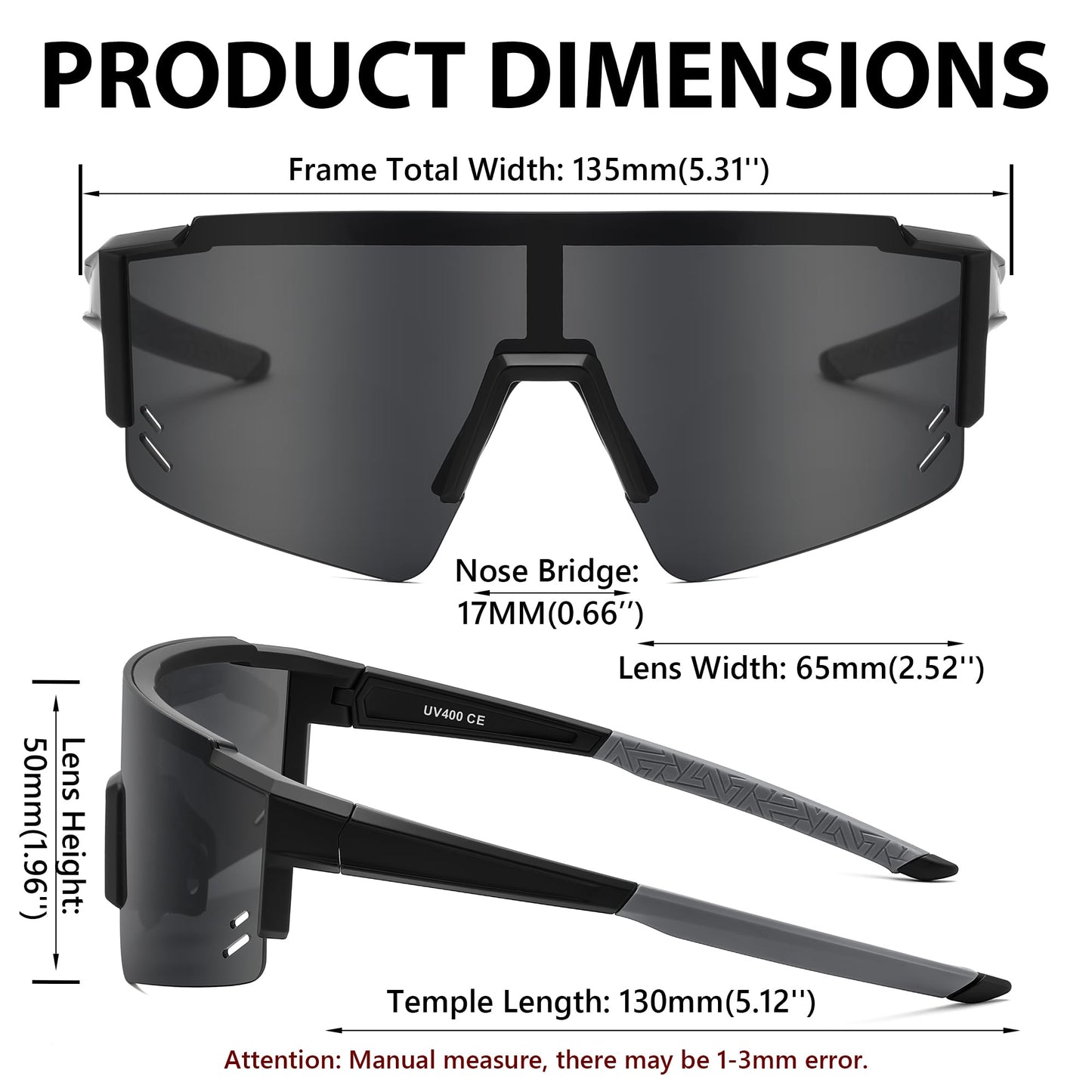 FEISEDY Kids Sunglasses Youth Baseball Sun Glasses, UV400 Sports Teens Cycling Shades for Boys Girls Age 8-16 B0048