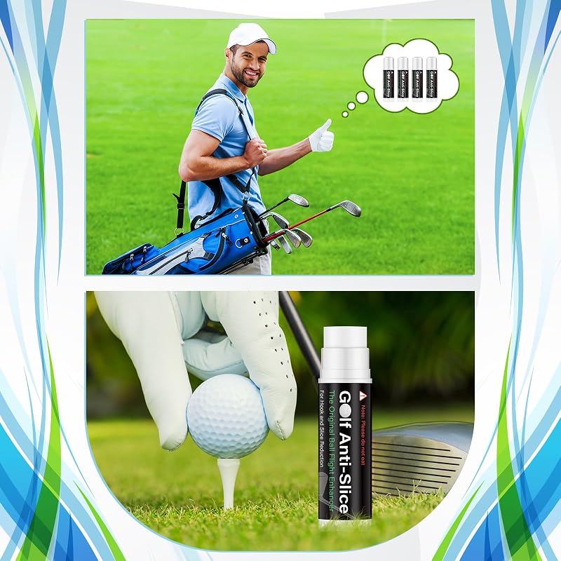 Halloscume 4 Pcs Golf Anti Slice Stick Anti Hook Compound - Classic Style