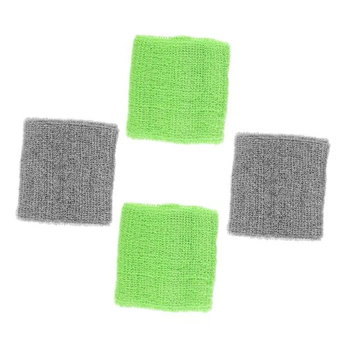 WOONEKY Elasticated Wristband Set 4 Pack Sports Wrist Wraps Sweat Absorbent for Yoga Fitness Running