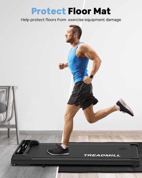 CIIHI Foldable Walking Pad Treadmill Mat - Exercise Equipment Mat with High Rebound of Protecting Floor, Reduce Noise and Vibration, Anti-Slip for Home Workout
