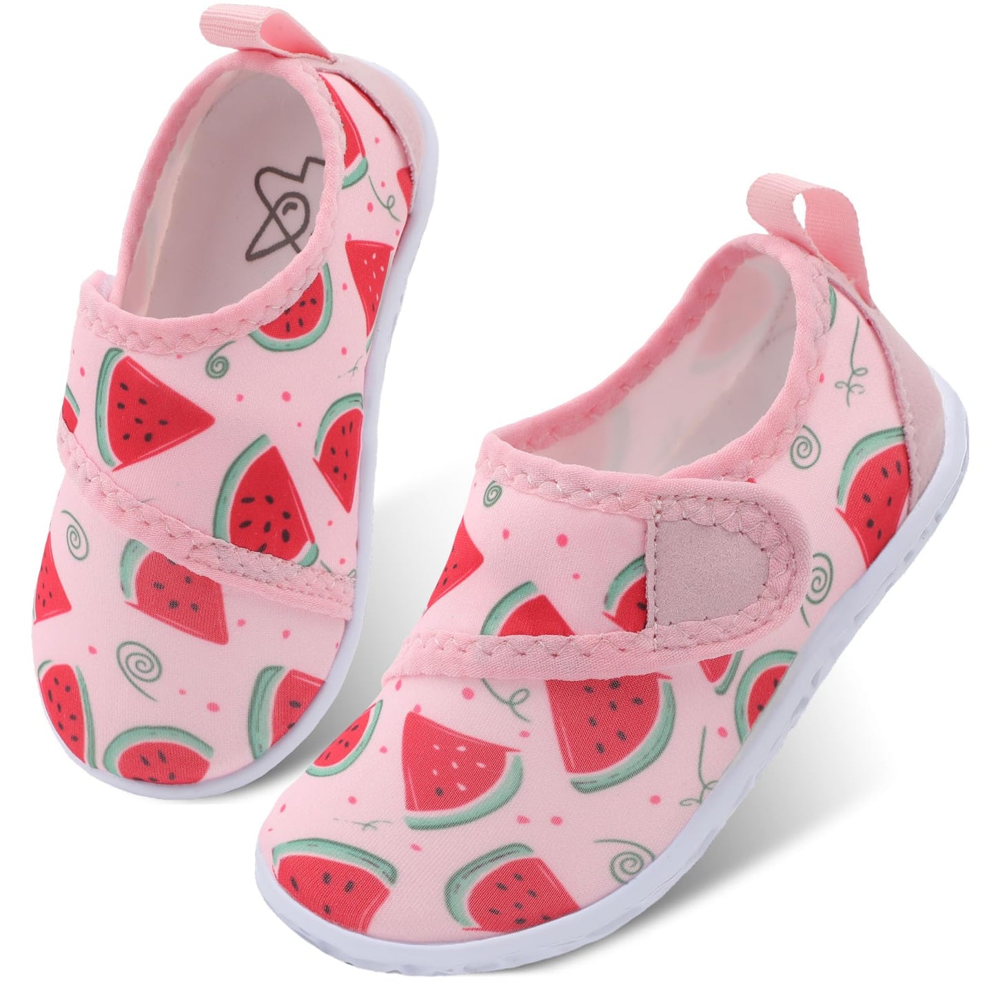 LeIsfIt Toddler Water Shoes Boys Girls Barefoot Aqua Socks Kids Breathable Quick-Dry Swim Shoes for Beach Pool Surf, Watermelon, 5 Toddler